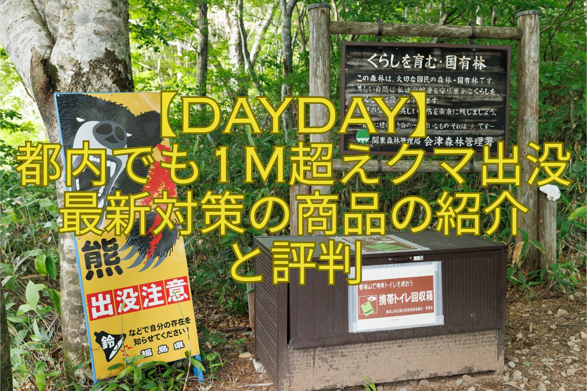 【DayDay】-都内でも1m超えクマ出没最新対策の商品の紹介-と評判