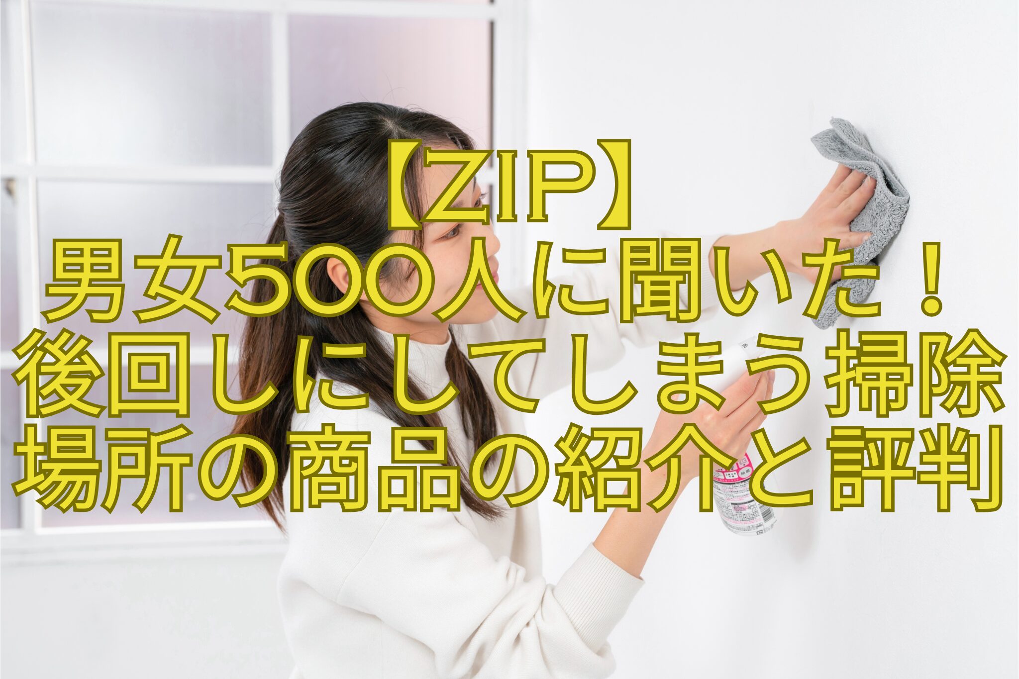 【ZIP】-男女500人に聞いた！後回しにしてしまう掃除場所の商品の紹介と評判