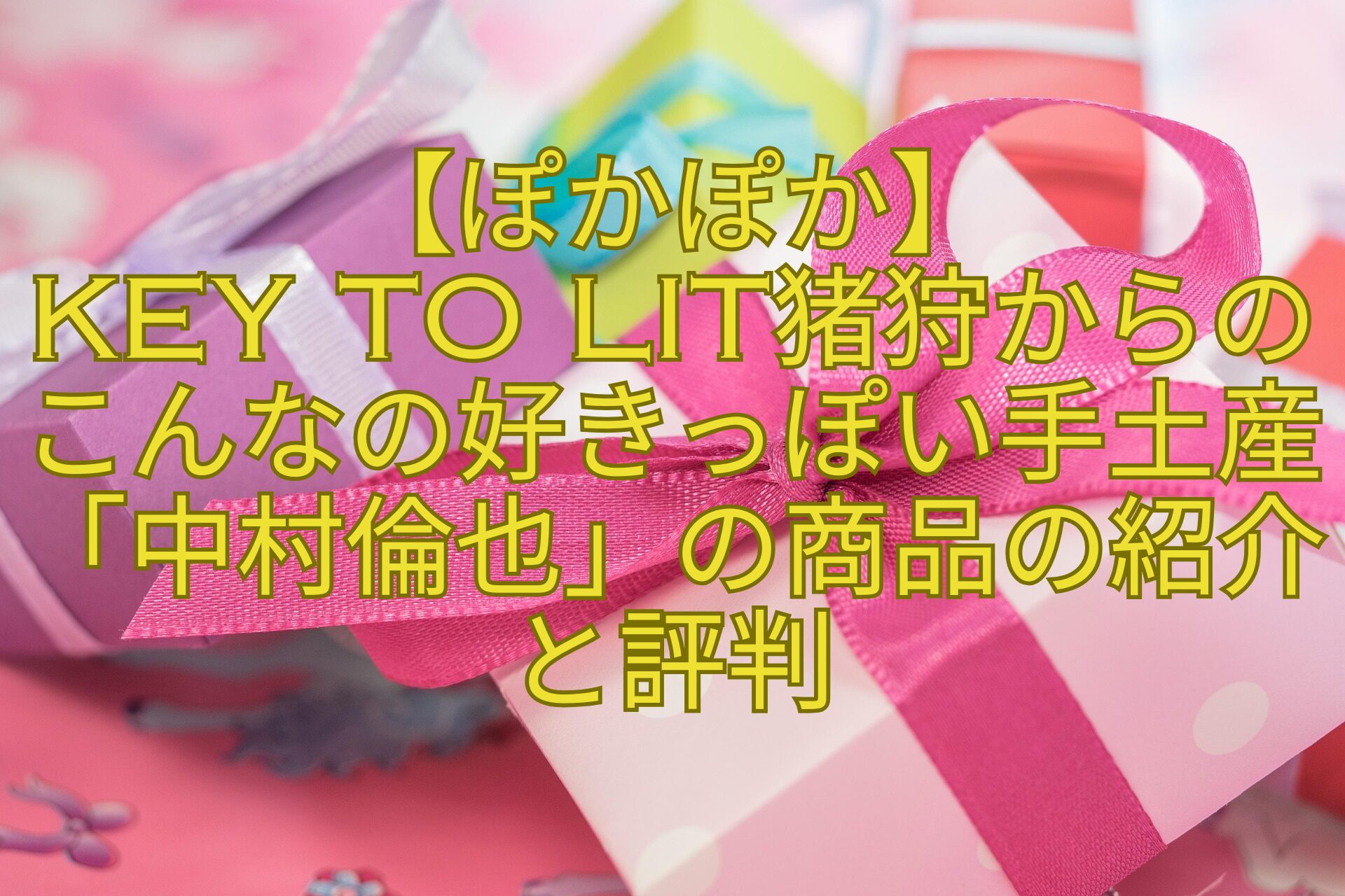 【ぽかぽか】-KEY-TO-LIT猪狩からのこんなの好きっぽい手土産「中村倫也」の商品の紹介と評判