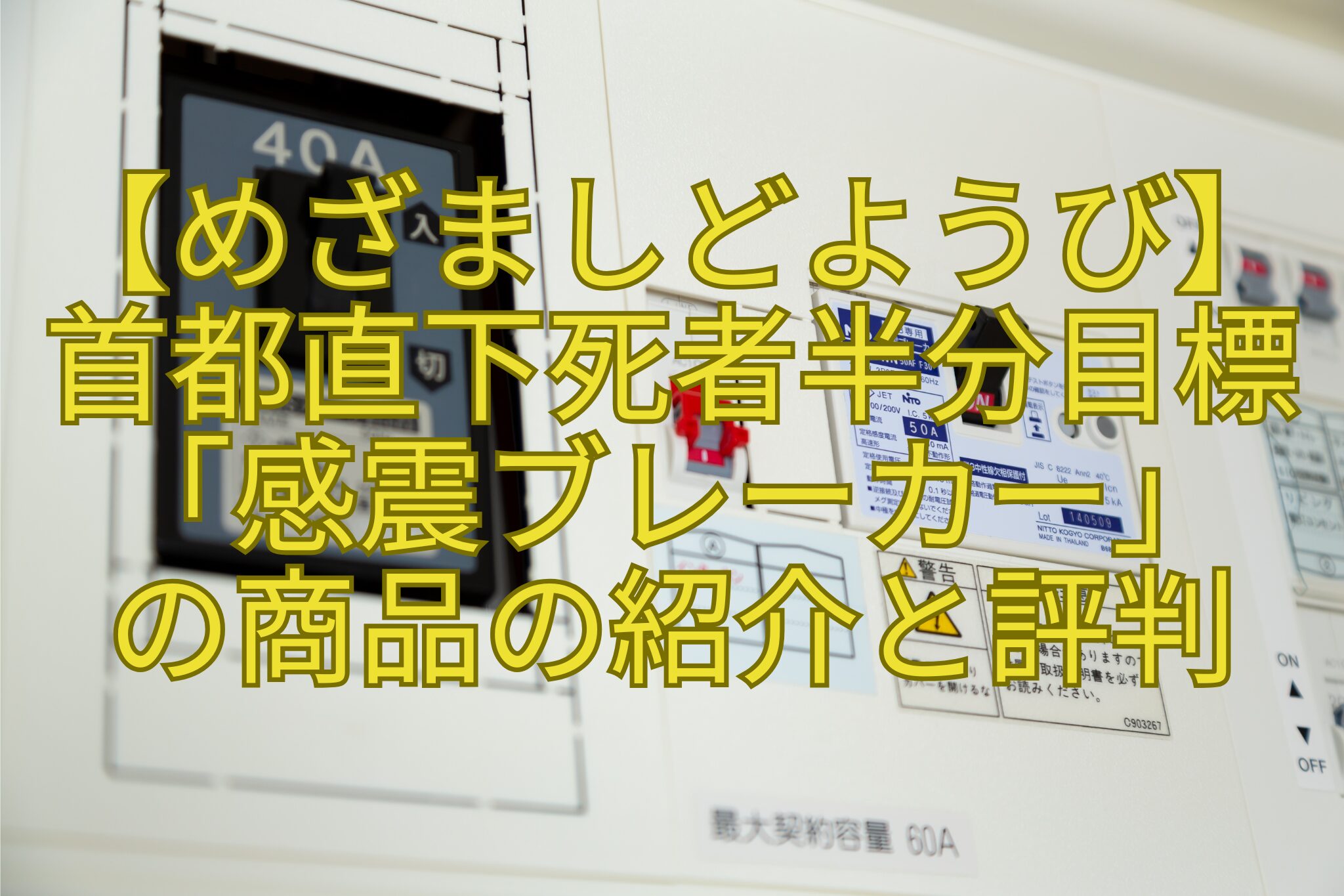 【めざましどようび】-首都直下死者半分目標「感震ブレーカー」-の商品の紹介と評判