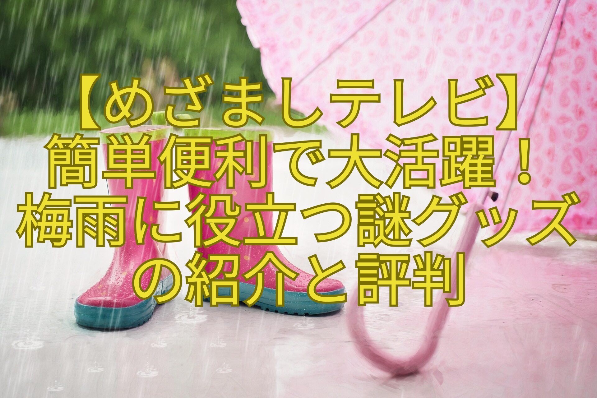 【めざましテレビ】-簡単便利で大活躍！-梅雨に役立つ謎グッズ-の紹介と評判