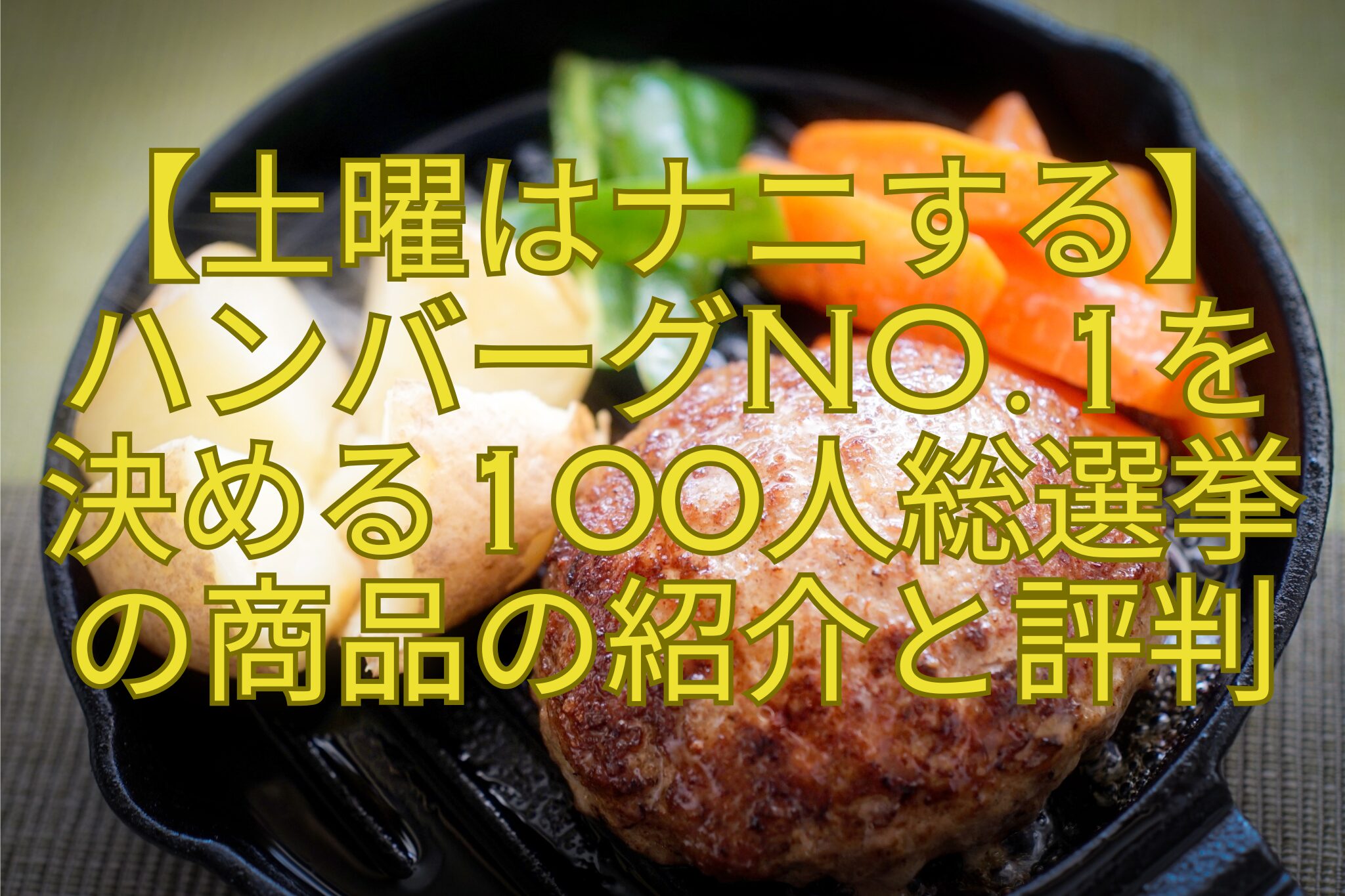 【土曜はナニする】-ハンバーグNo.1を-決める100人総選挙-の商品の紹介と評判