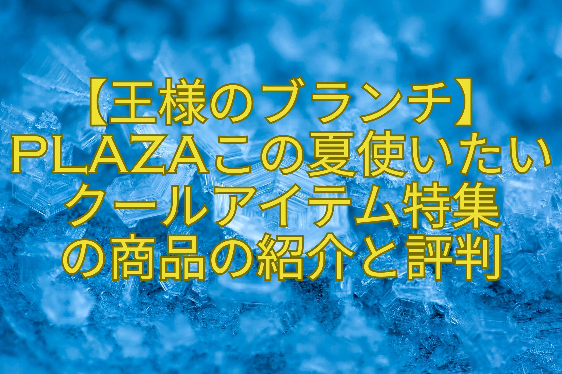 【王様のブランチ】PLAZAこの夏使いたいクールアイテム特集-の商品の紹介と評判