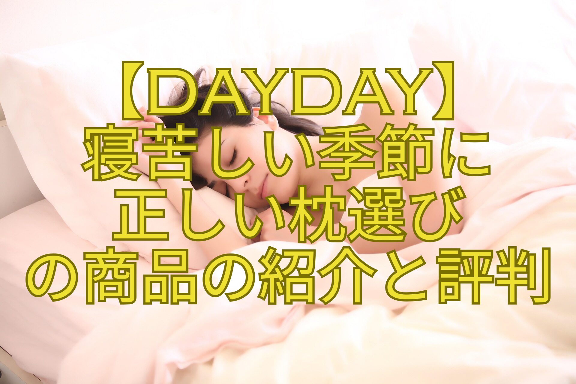 【DayDay】-寝苦しい季節に-正しい枕選び-の商品の紹介と評判