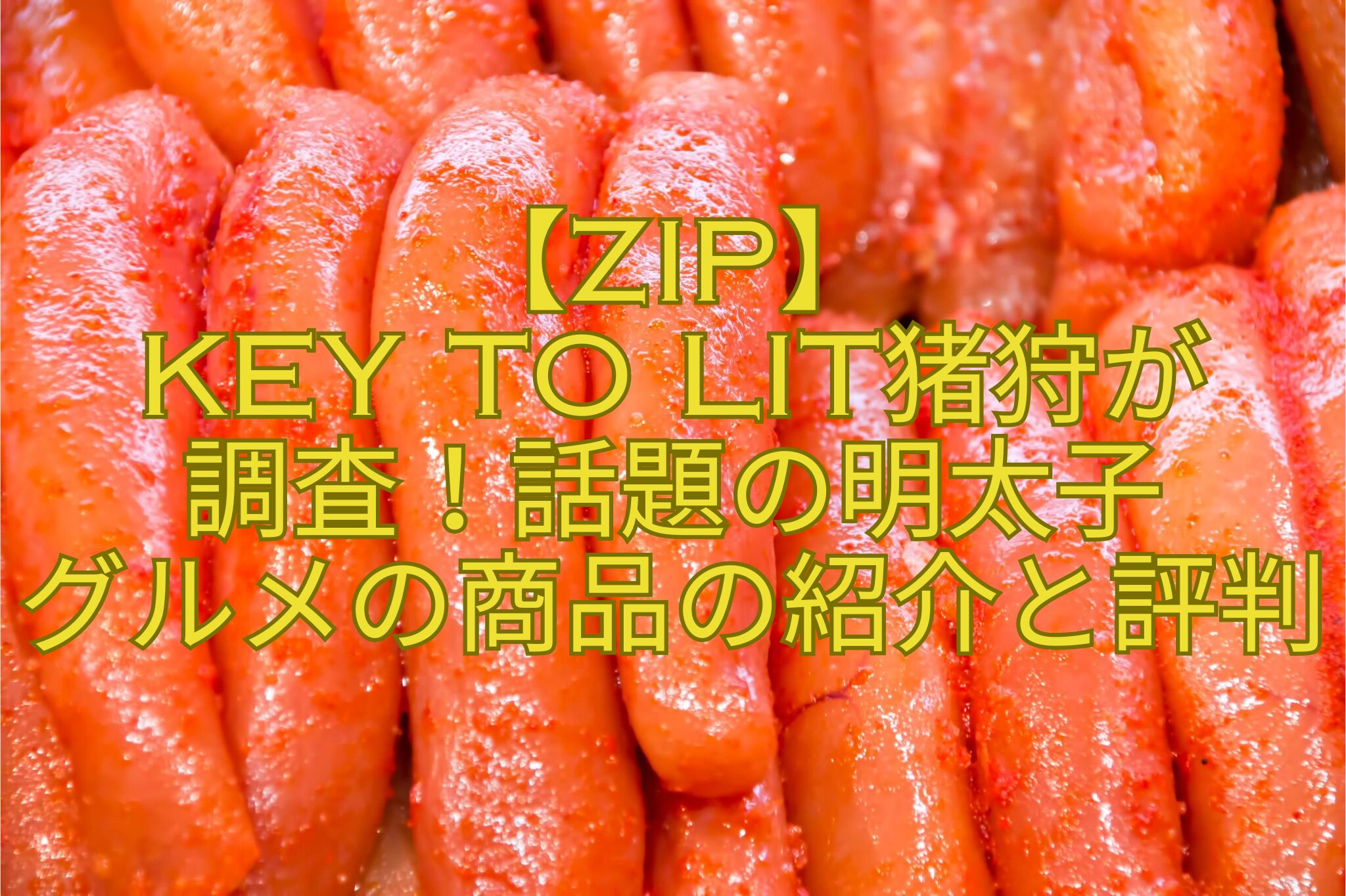 【ZIP】-KEY-TO-LIT猪狩が-調査！話題の明太子-グルメの商品の紹介と評判