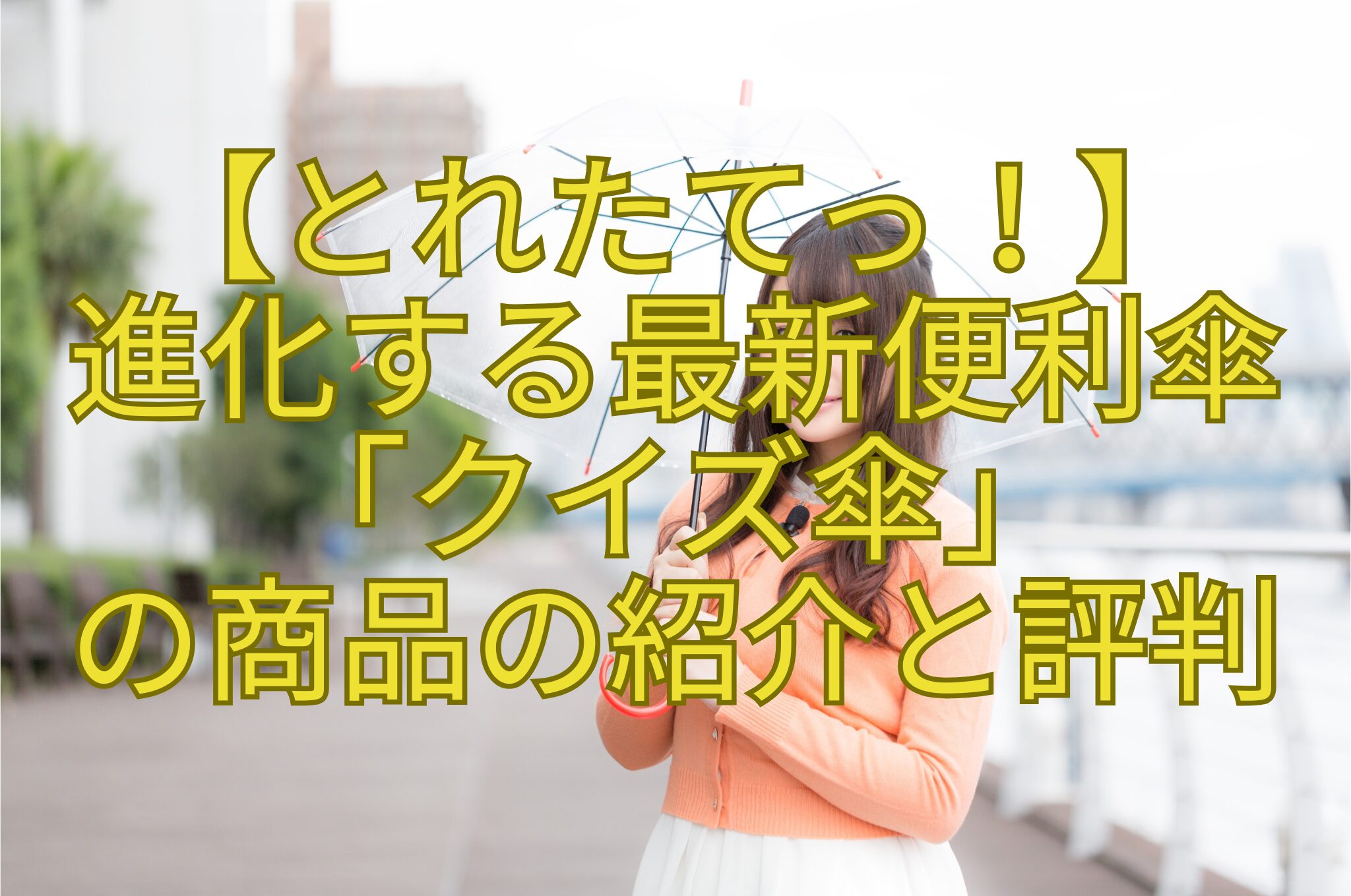 【とれたてっ！】-進化する最新便利傘-「クイズ傘」-の商品の紹介と評判
