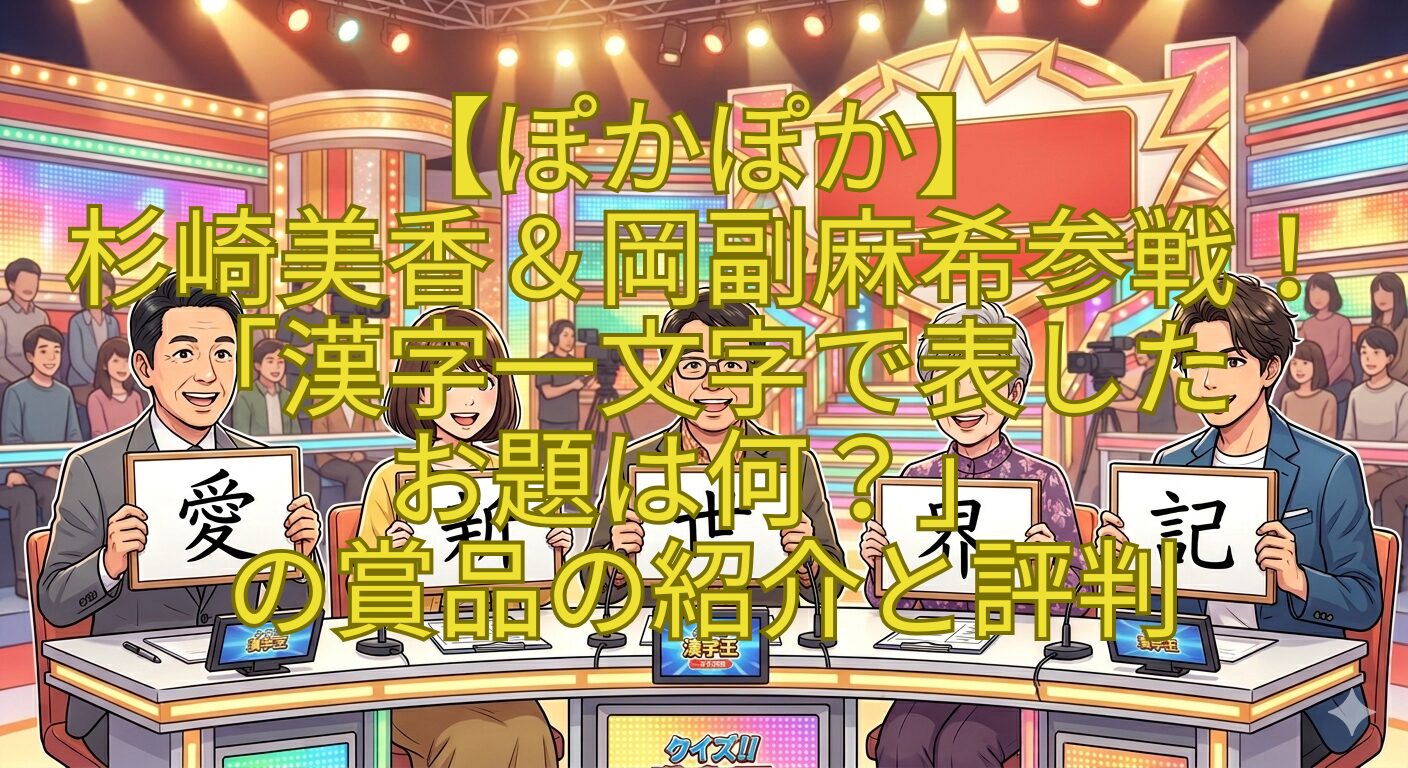 【ぽかぽか】-杉崎美香＆岡副麻希参戦！「漢字一文字で表した-お題は何？」-の賞品の紹介と評判