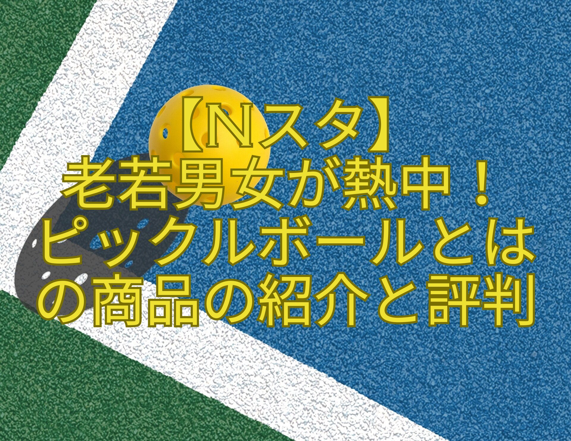 【Nスタ】-老若男女が熱中！-ピックルボールとは-の商品の紹介と評判