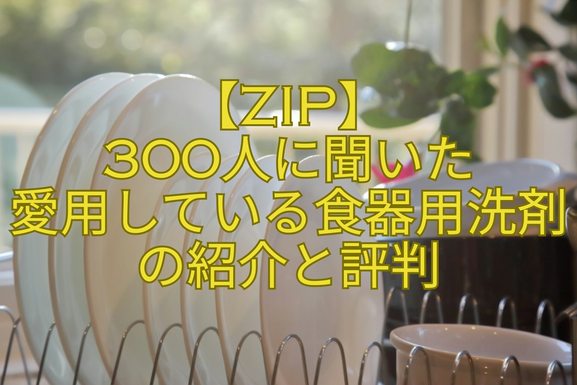 【ZIP】-300人に聞いた-愛用している食器用洗剤の紹介と評判