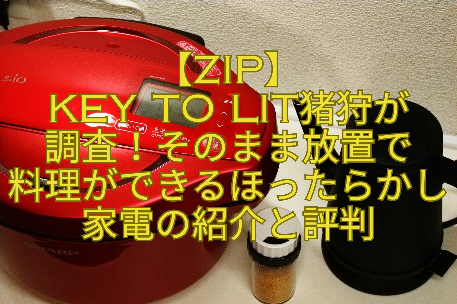 【ZIP】-KEY-TO-LIT猪狩が-調査！そのまま放置で-料理ができるほったらかし家電の紹介と評判