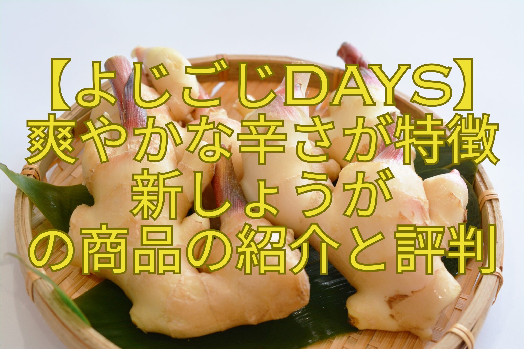 【よじごじDays】-爽やかな辛さが特徴-新しょうが-の商品の紹介と評判