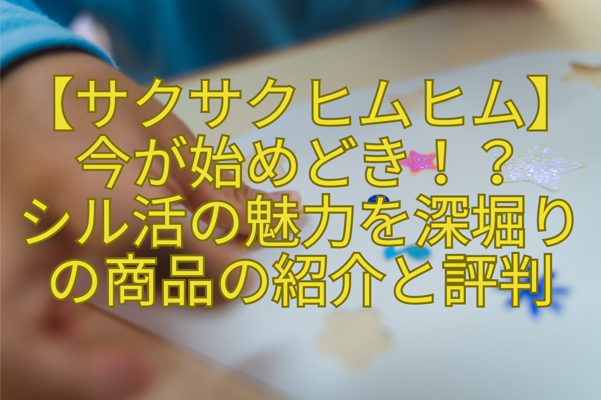 【サクサクヒムヒム】-今が始めどき！？-シル活の魅力を深堀り-の商品の紹介と評判