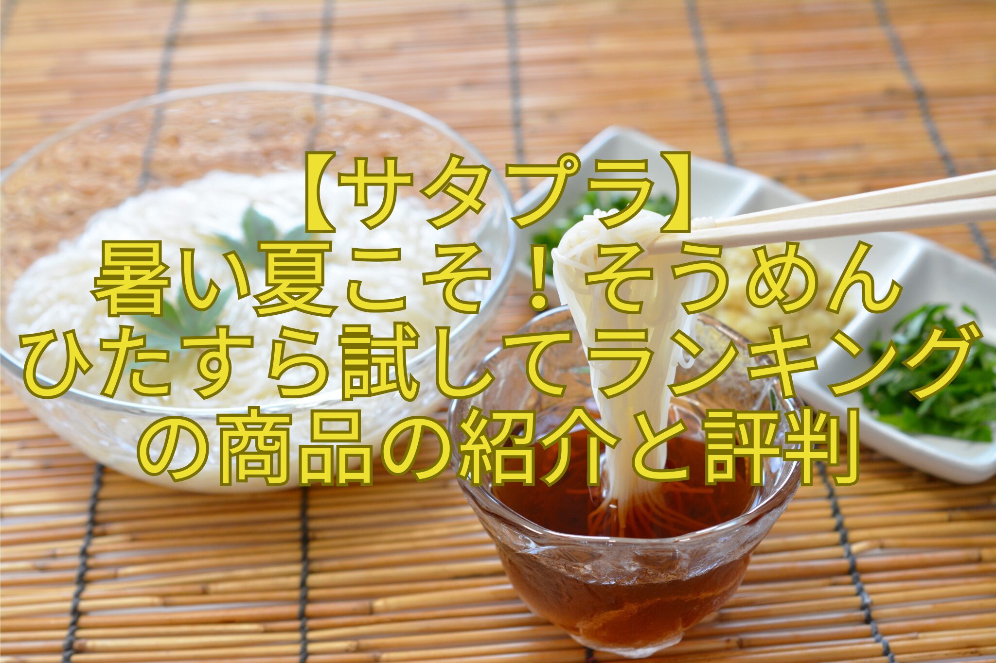 【サタプラ】-暑い夏こそ！そうめん-ひたすら試してランキングの商品の紹介と評判