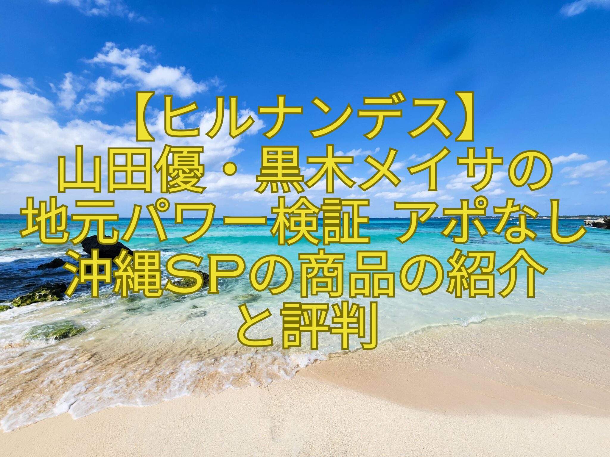 【ヒルナンデス】-山田優・黒木メイサの-地元パワー検証-アポなし沖縄SPの商品の紹介-と評判