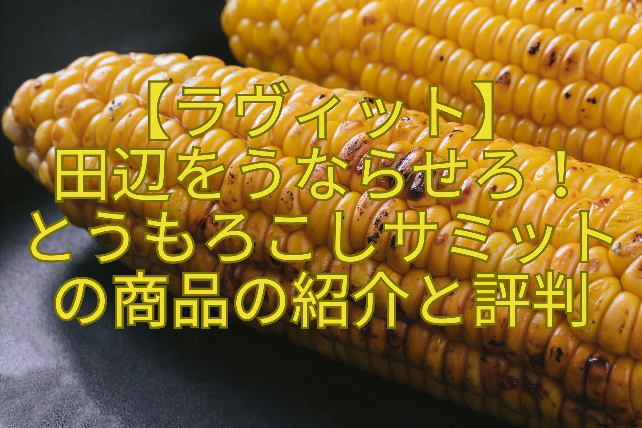 【ラヴィット】-田辺をうならせろ！-とうもろこしサミット-の商品の紹介と評判