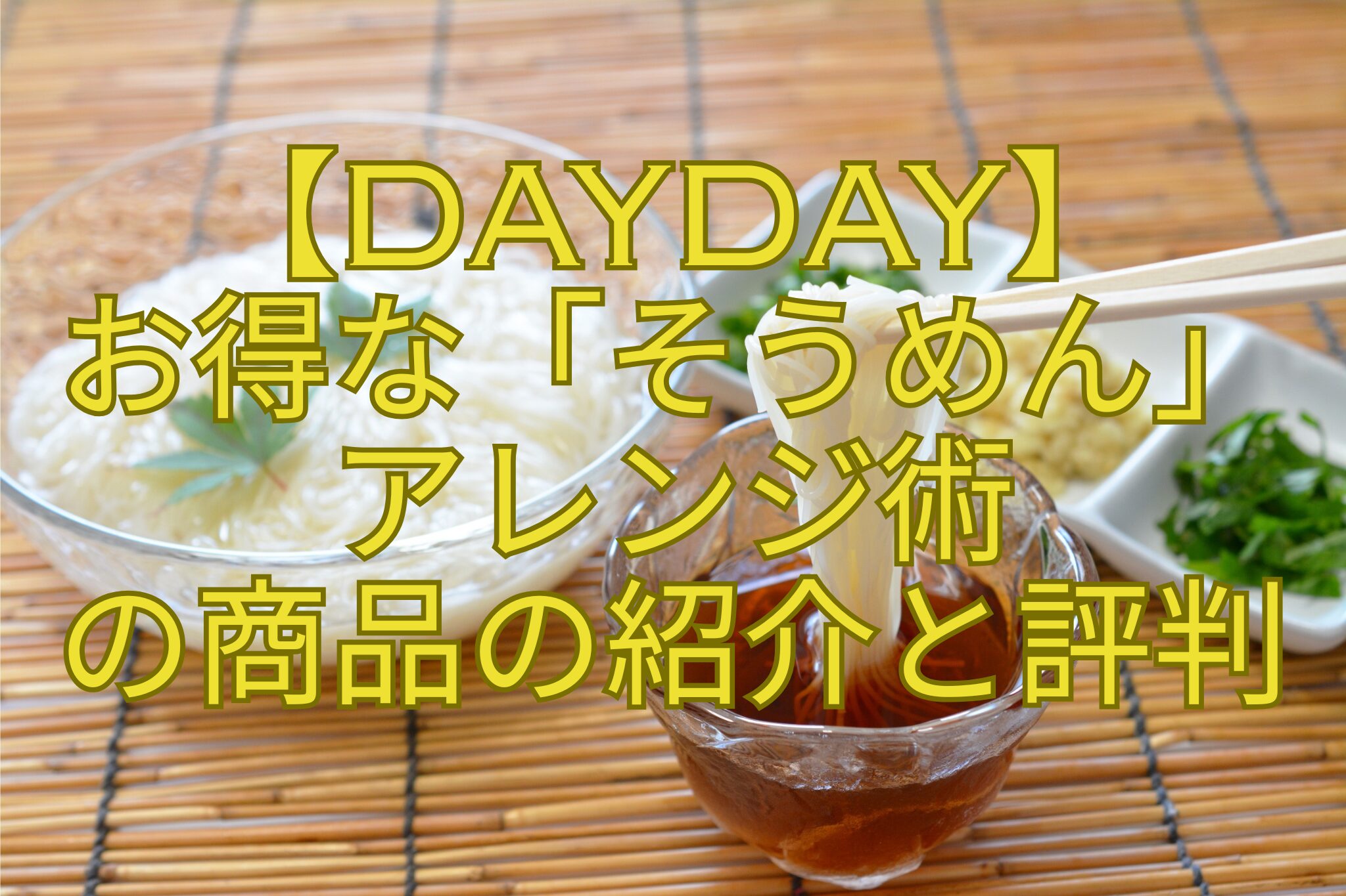 【DayDay】-お得な「そうめん」-アレンジ術-の商品の紹介と評判