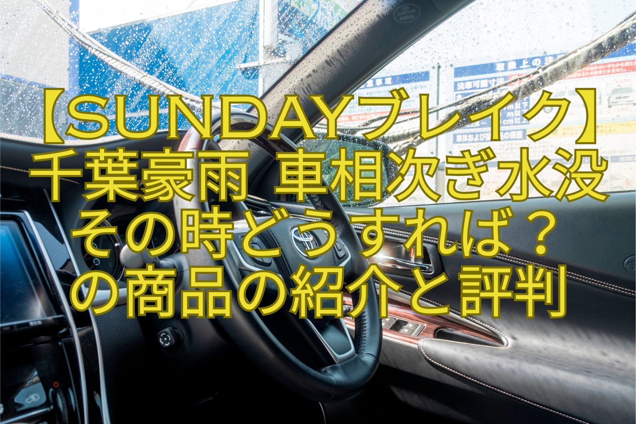 【SUNDAYブレイク】千葉豪雨-車相次ぎ水没-その時どうすれば？-の商品の紹介と評判