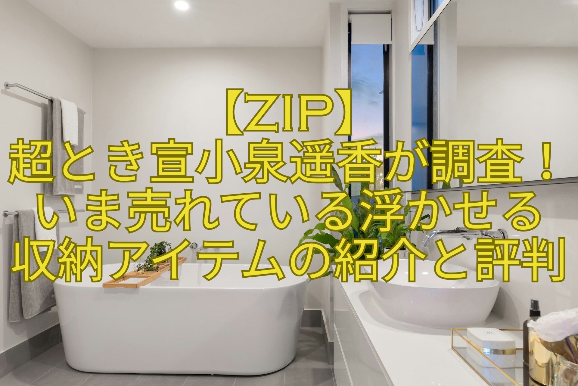 【ZIP】-超とき宣小泉遥香が調査！いま売れている浮かせる-収納アイテムの紹介と評判