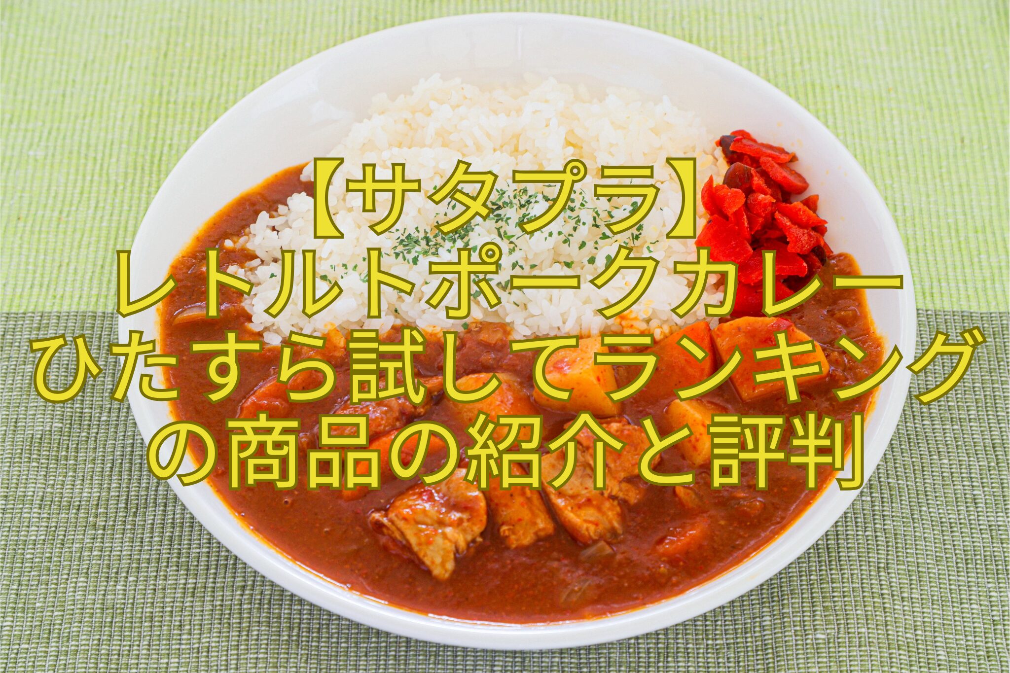 【サタプラ】-レトルトポークカレー-ひたすら試してランキングの商品の紹介と評判