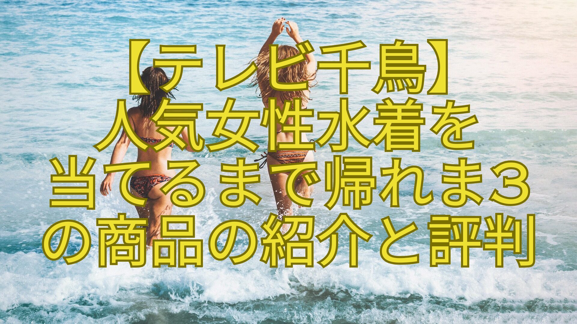 【テレビ千鳥】-人気女性水着を-当てるまで帰れま3-の商品の紹介と評判