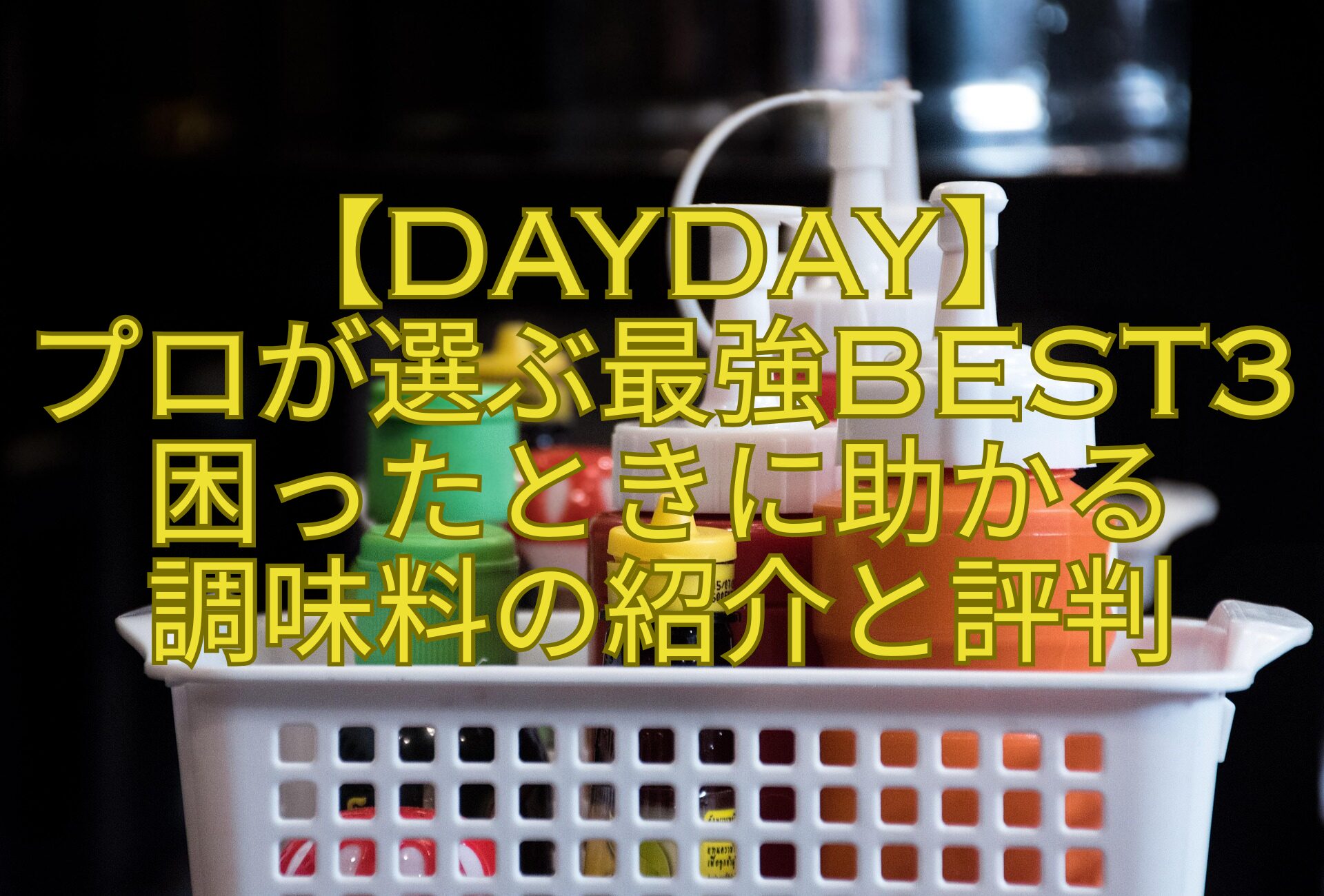 【DayDay】-プロが選ぶ最強BEST3困ったときに助かる-調味料の紹介と評判
