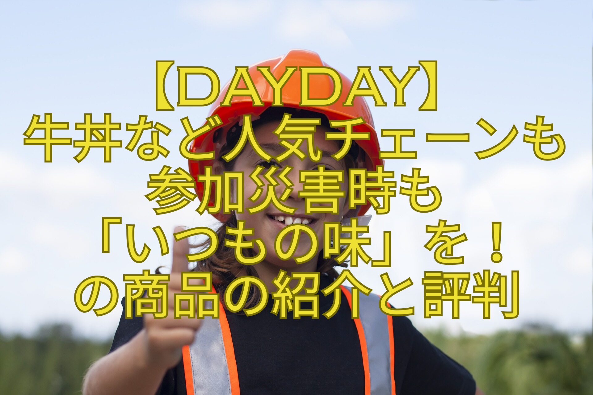 【DayDay】-牛丼など人気チェーンも参加災害時も-「いつもの味」を！-の商品の紹介と評判