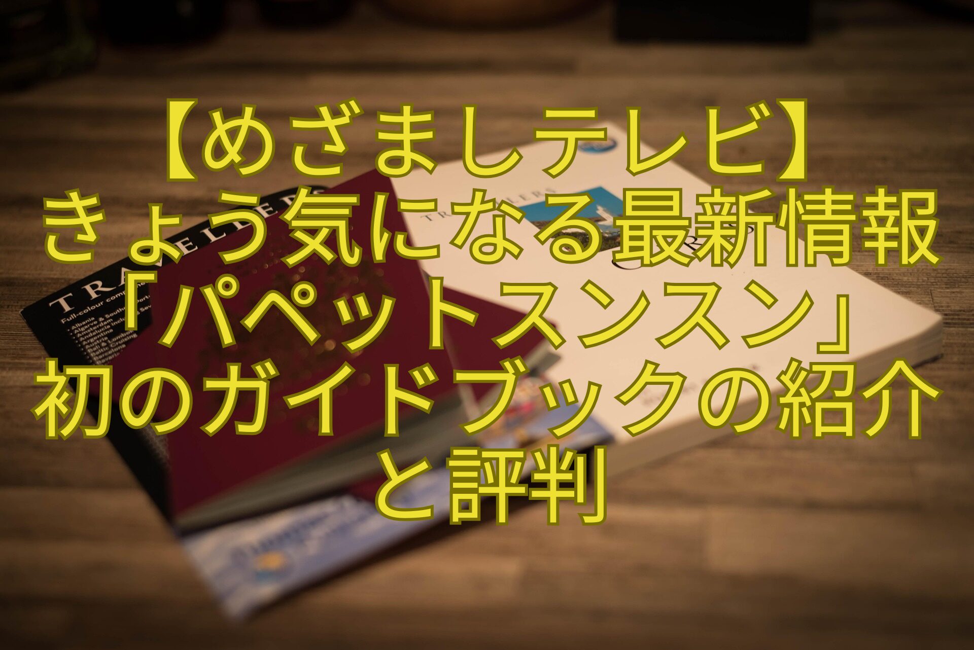 【めざましテレビ】-きょう気になる最新情報「パペットスンスン」-初のガイドブックの紹介と評判