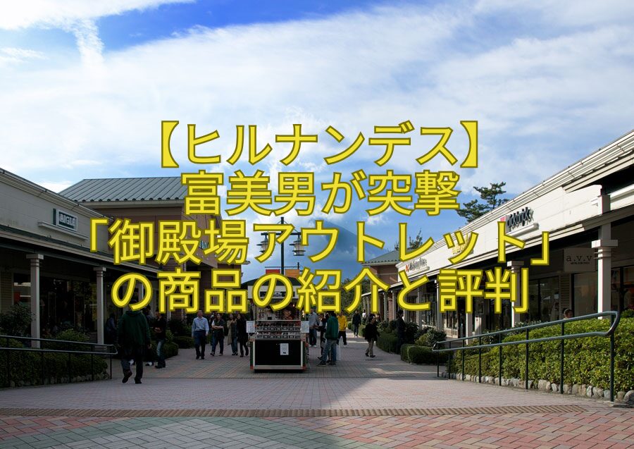 【ヒルナンデス】-富美男が突撃-「御殿場アウトレット」-の商品の紹介と評判