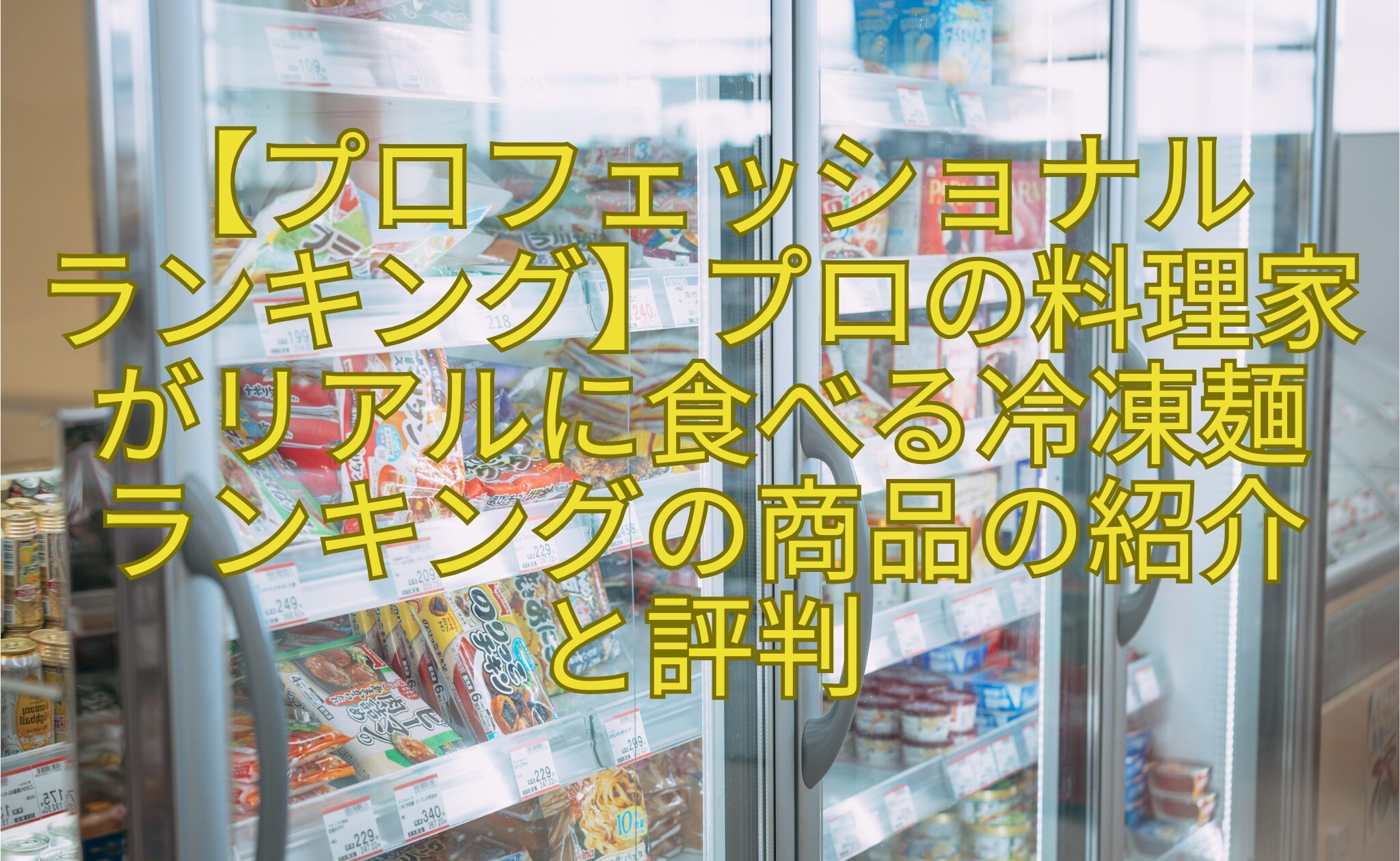 【プロフェッショナル-ランキング】プロの料理家がリアルに食べる冷凍麺-ランキングの商品の紹介-と評判