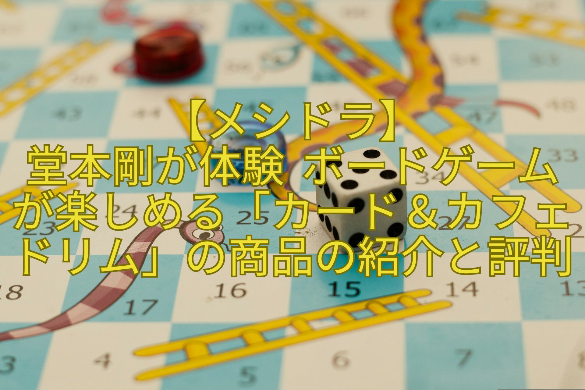 【メシドラ】-堂本剛が体験-ボードゲームが楽しめる「カード＆カフェ-ドリム」の商品の紹介と評判