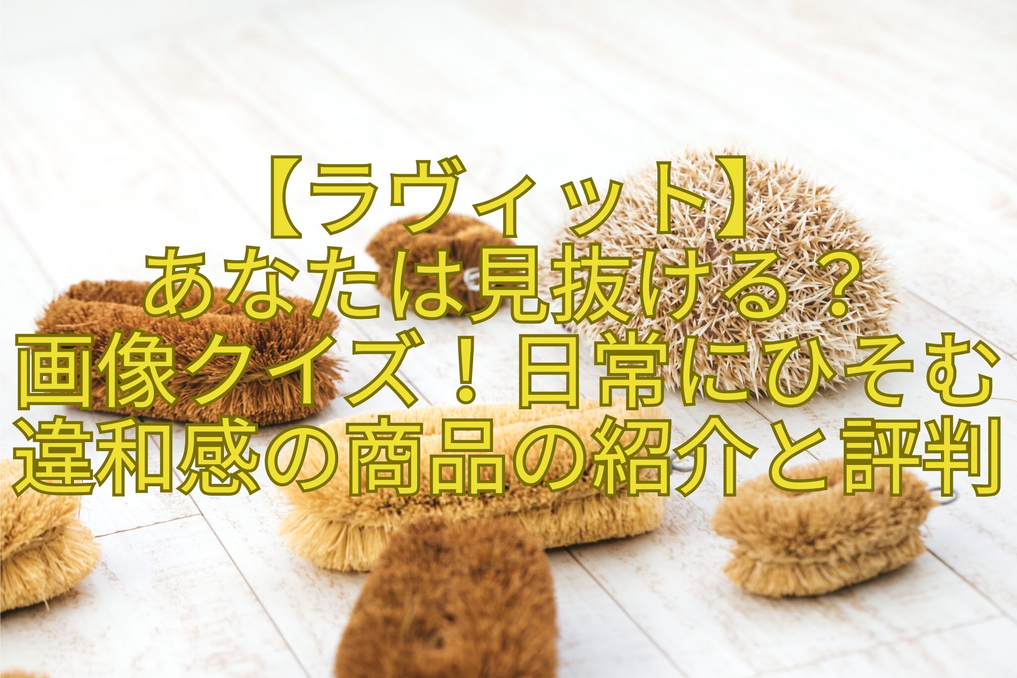 【ラヴィット】-あなたは見抜ける？-画像クイズ！日常にひそむ違和感の商品の紹介と評判
