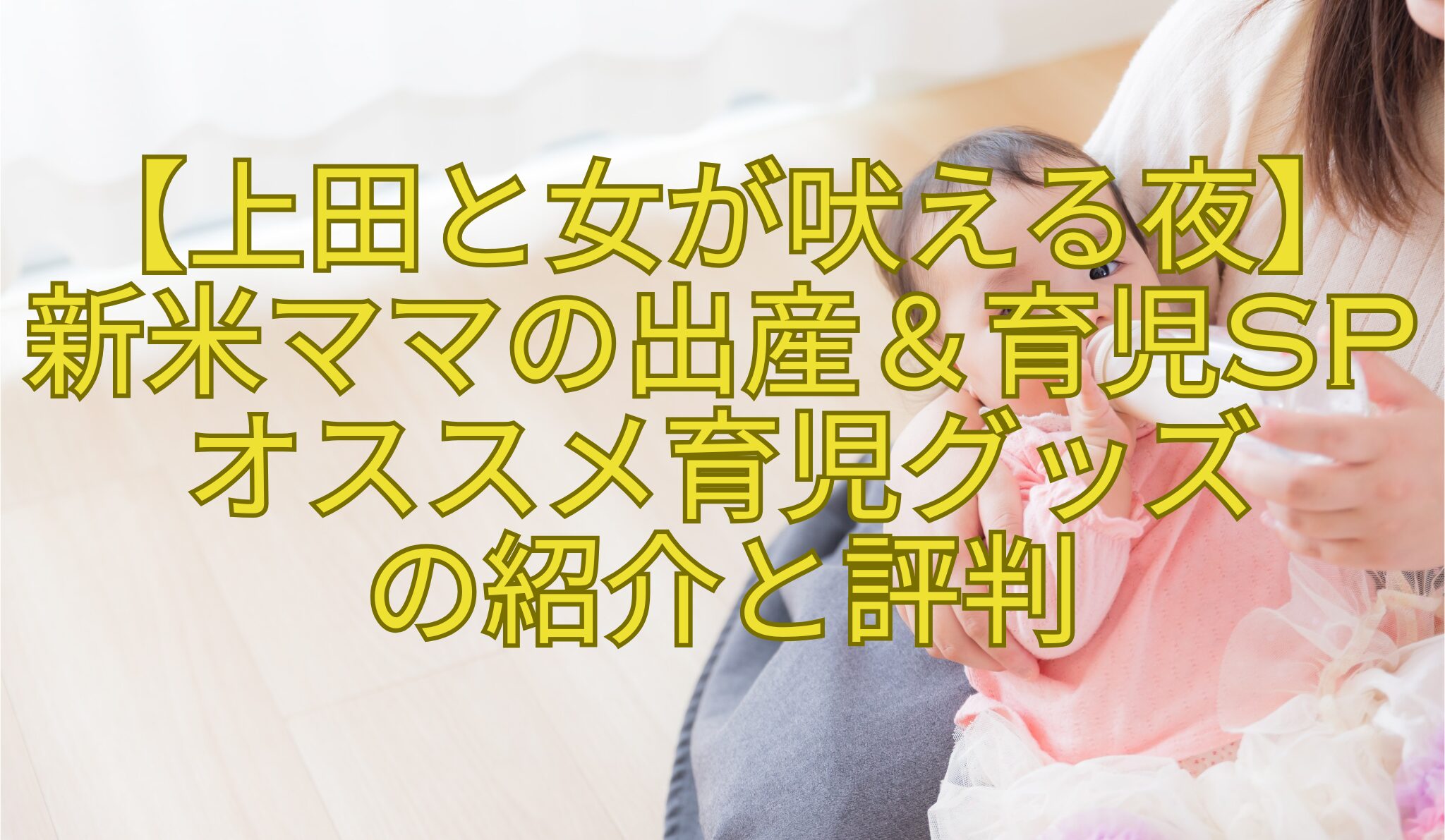 【上田と女が吠える夜】新米ママの出産＆育児SPオススメ育児グッズ-の紹介と評判