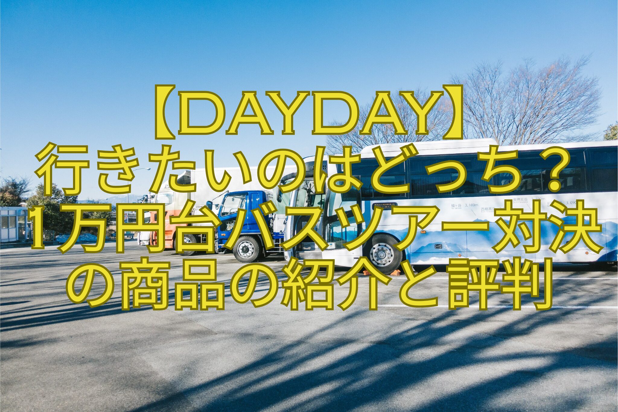 【DayDay】-行きたいのはどっち？-1万円台バスツアー対決の商品の紹介と評判