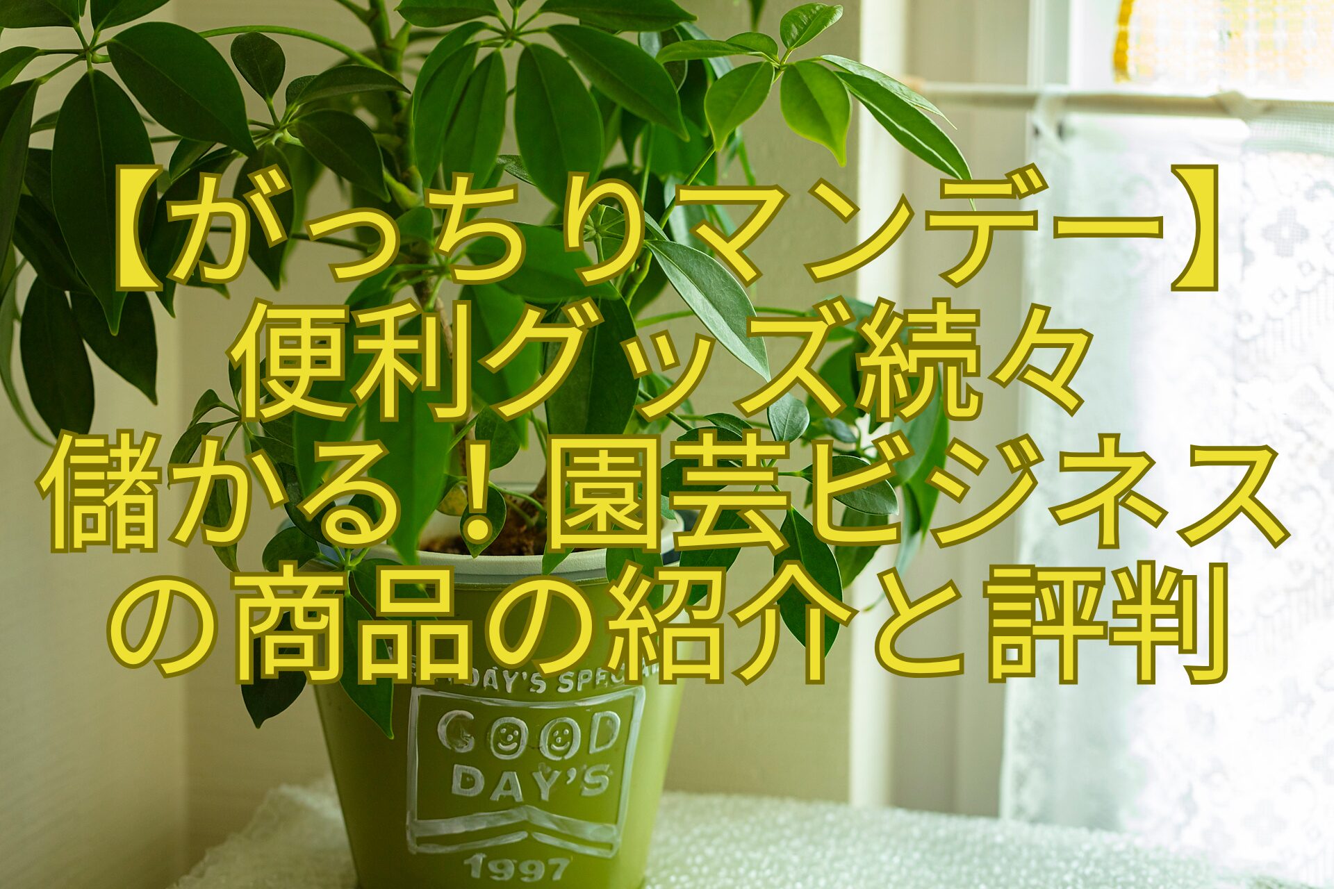 【がっちりマンデー】-便利グッズ続々-儲かる！園芸ビジネス-の商品の紹介と評判
