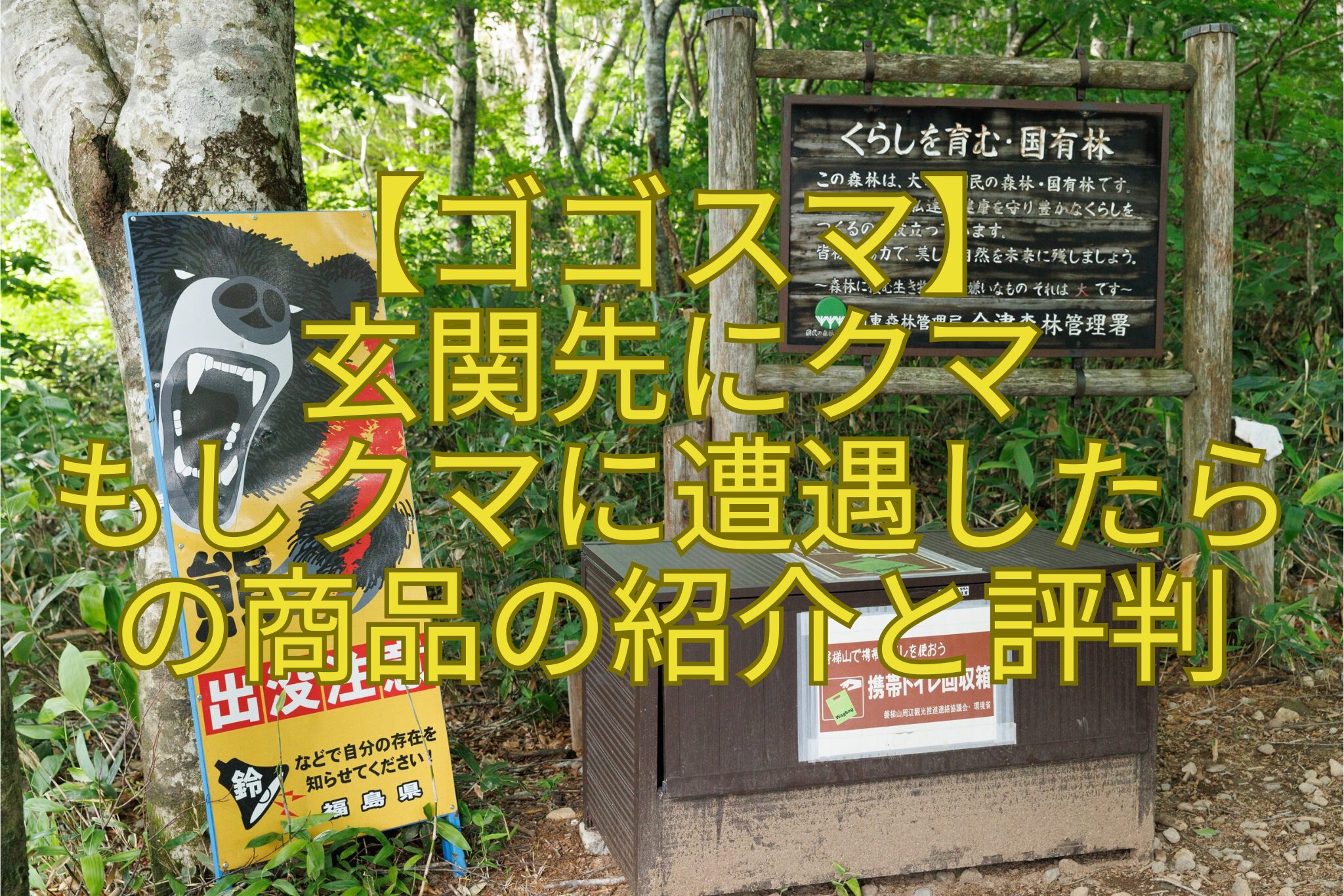 【ゴゴスマ】玄関先にクマ-もしクマに遭遇したらの商品の紹介と評判