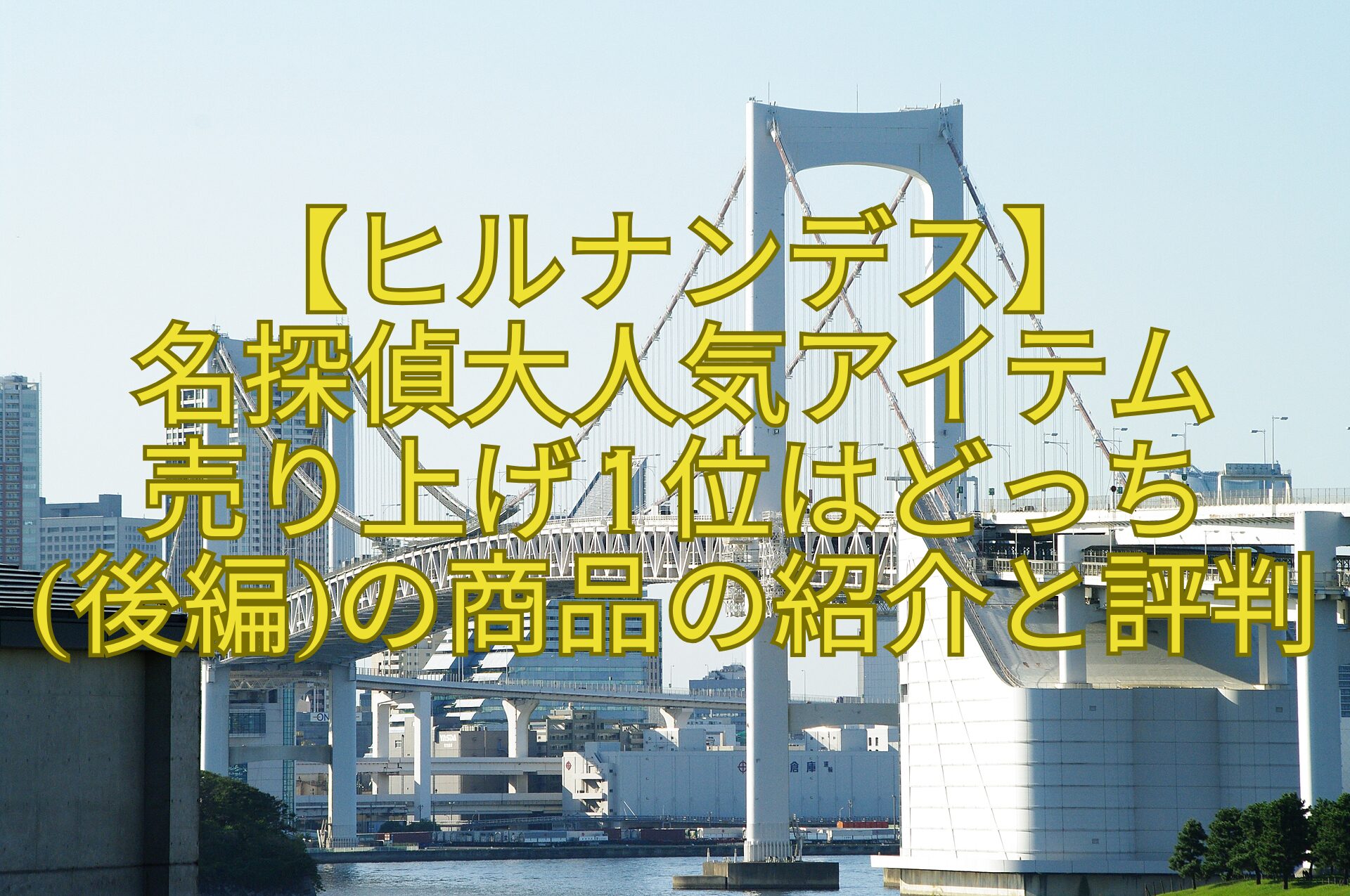 【ヒルナンデス】-名探偵大人気アイテム-売り上げ1位はどっち-後編の商品の紹介と評判